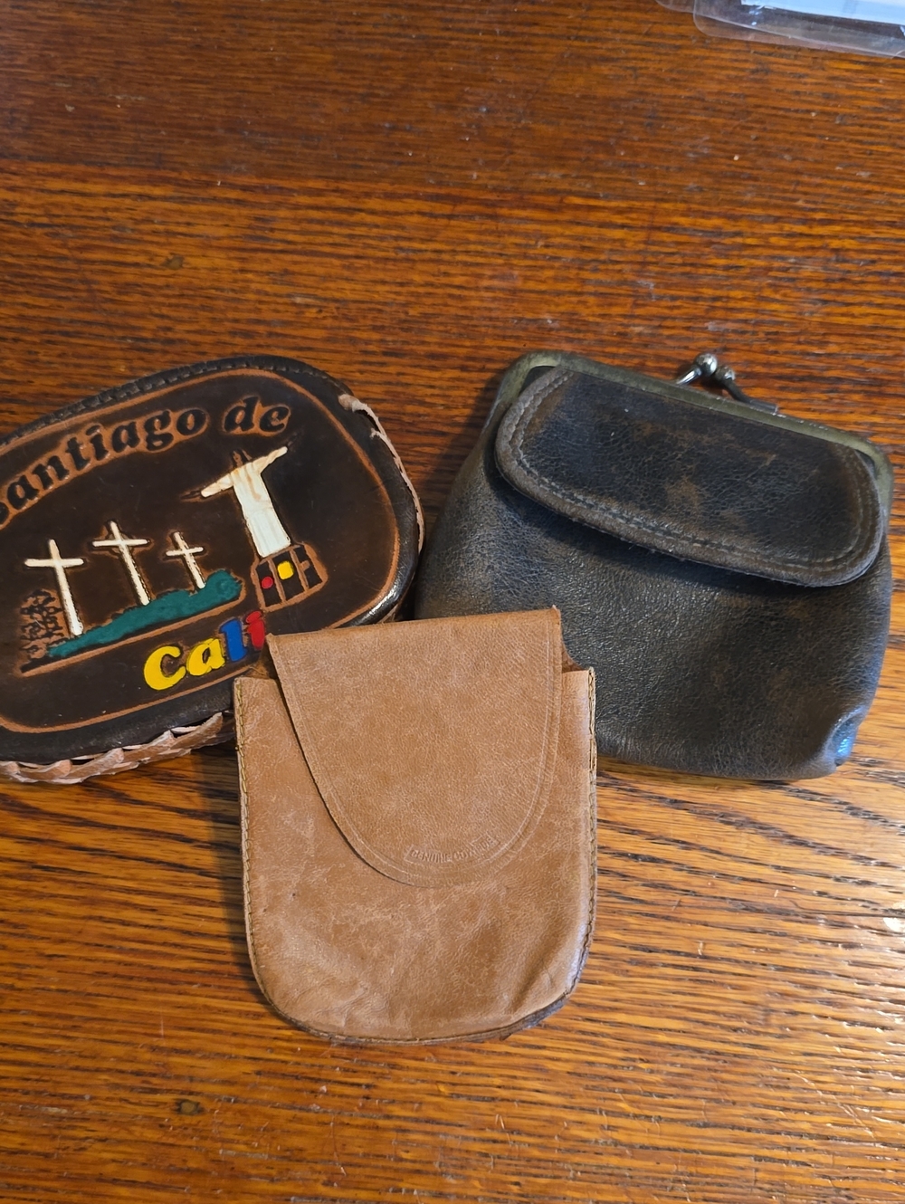 Leather Coin Pouch - Brown and Black Bundle Of 3